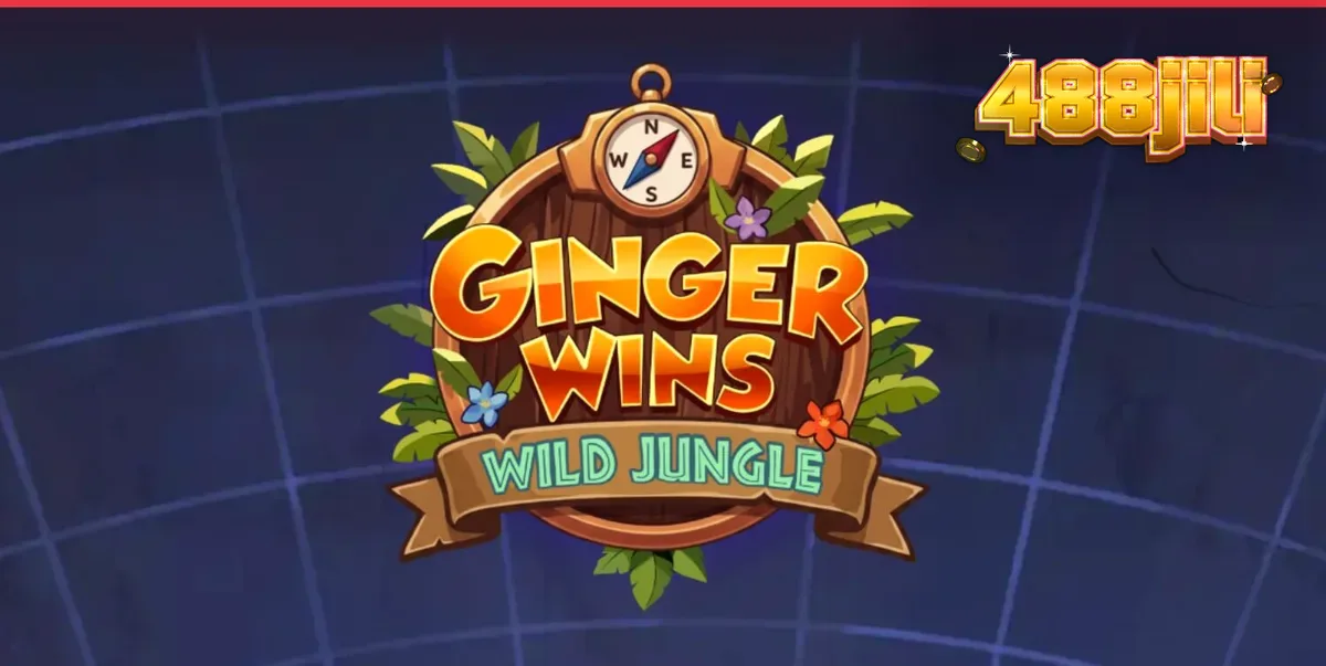 Isang makulay na eksena mula sa Ginger Wins Wild Jungle na nagpapakita ng mga simbolo at ang jungle background.